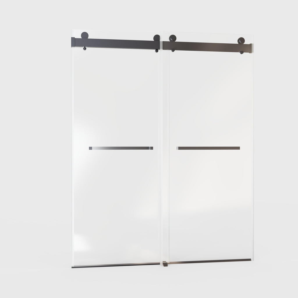 Frameless Double Sliding Soft-Close Shower Door - Matte