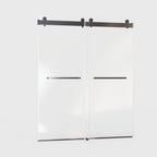 Frameless Double Sliding Soft-Close Shower Door - Matte