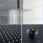 Rain Fixed Shower Head (10 Inch Square, Oil Rubbed Bronze)
