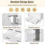 60" White Bathroom Vanity Set