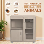 4-Tier Hamster Cage with Storage Cabinet