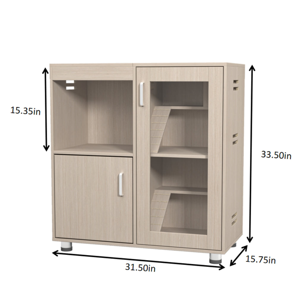 4-Tier Hamster Cage with Storage Cabinet
