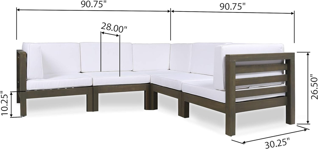 Oana 5-Piece V Shape Sofa Set