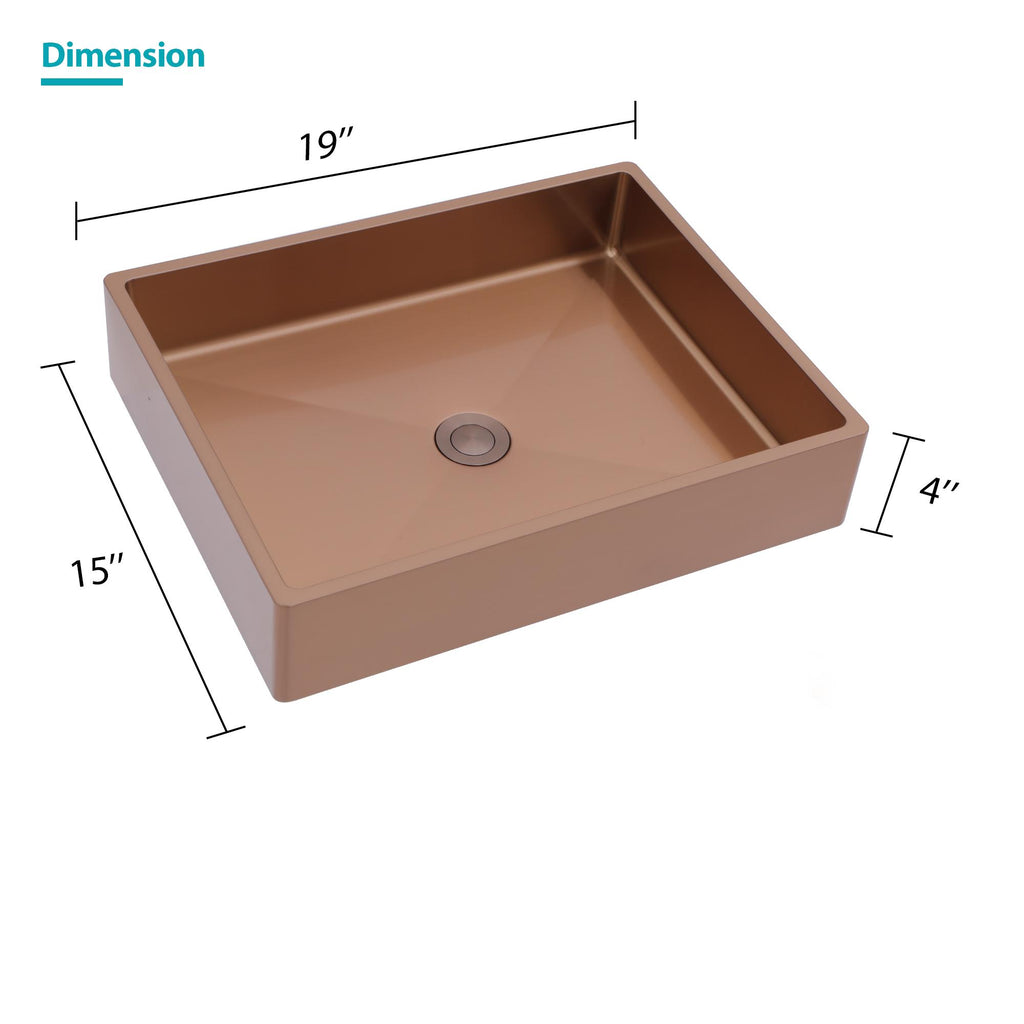 19"x15" Stainless Steel Bathroom Sink