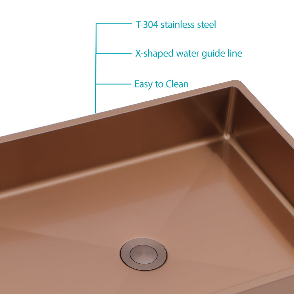 19"x15" Stainless Steel Bathroom Sink