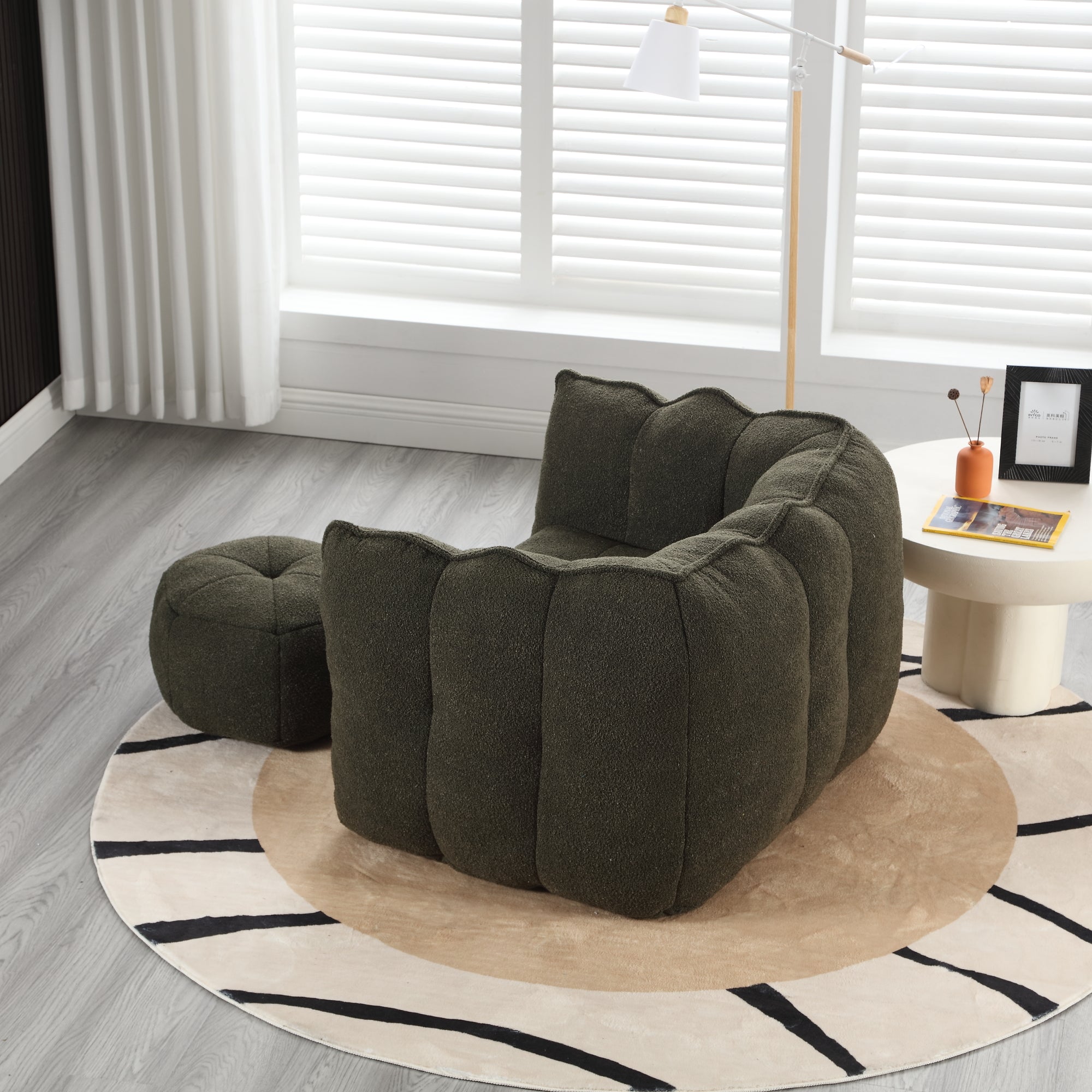 Soft Bean Bag Chair with High Resilient Foam