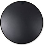 Black 20 Inch Metal Round Bathroom Mirror