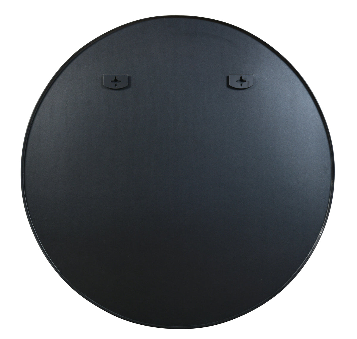 42-Inch Round Bathroom Mirror, Black Aluminum Frame