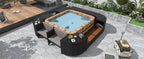 Spa Surround Spa Frame Quadrilateral Outdoor Rattan Sectional Sofa Set