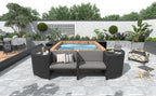 Spa Surround Spa Frame Quadrilateral Outdoor Rattan Sectional Sofa Set