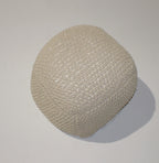 Semi-Rounded Pouf - Cable Knitted - Handmade