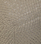 Semi-Rounded Pouf - Cable Knitted - Handmade