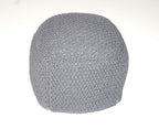 Semi-Rounded Pouf - Cable Knitted - Handmade