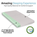 Memory Foam Camping Mattress - 63"x26"x4"