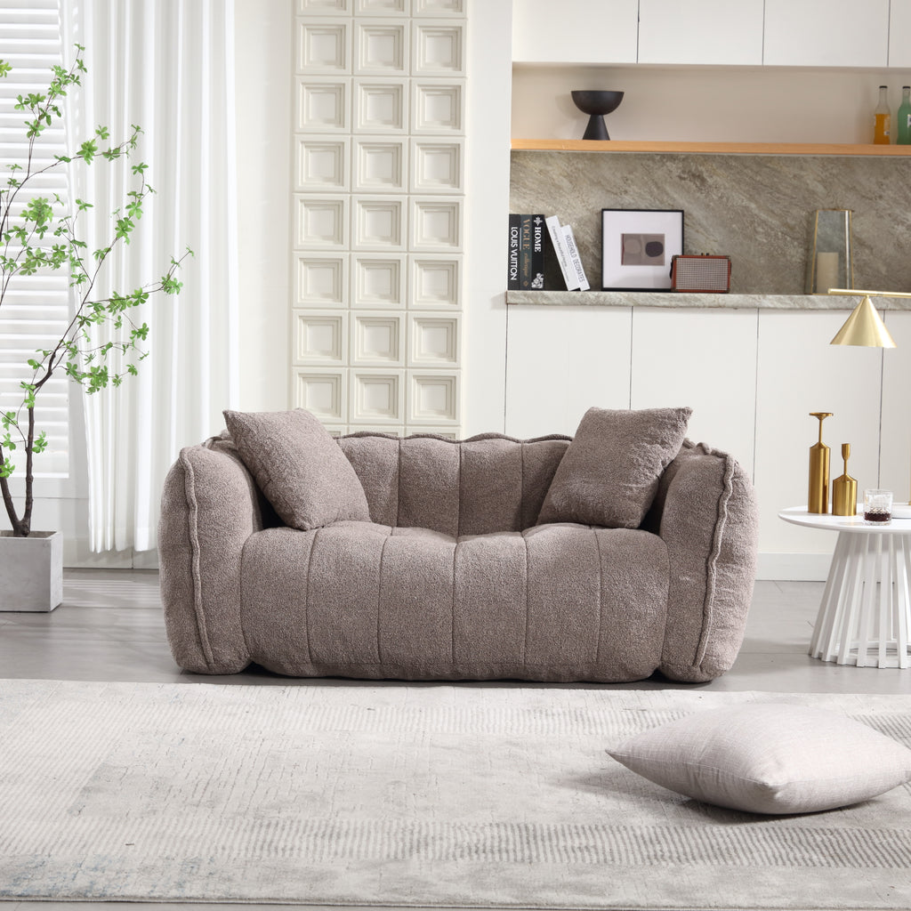 Soft Beanbag Chair with High Resilience Foam Core for Two People