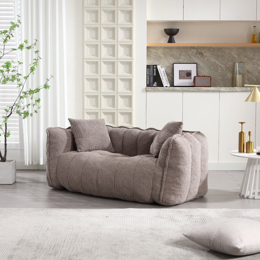 Soft Beanbag Chair with High Resilience Foam Core for Two People