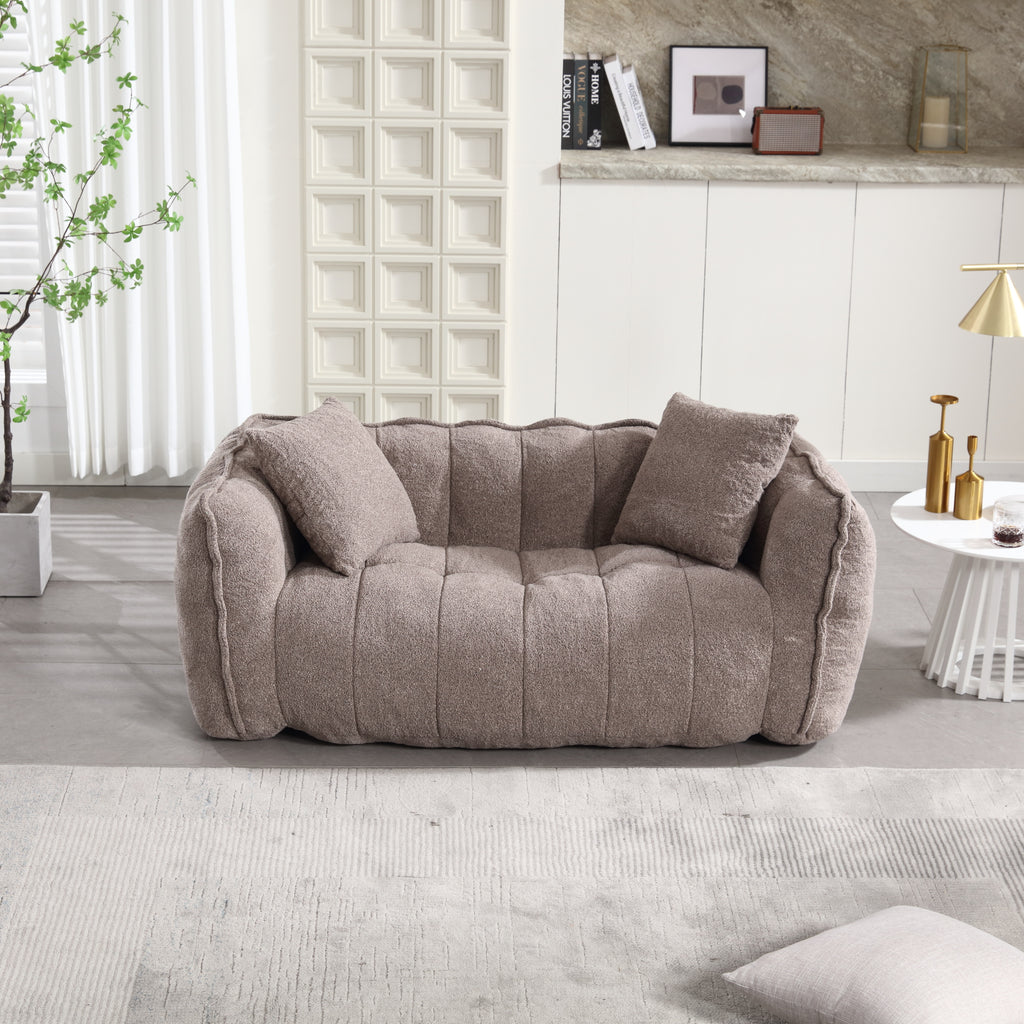 Soft Beanbag Chair with High Resilience Foam Core for Two People