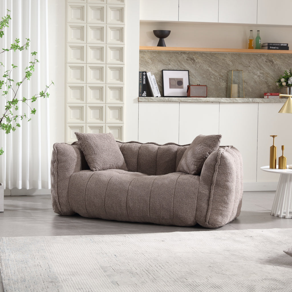 Soft Beanbag Chair with High Resilience Foam Core for Two People