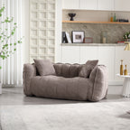 Soft Beanbag Chair with High Resilience Foam Core for Two People