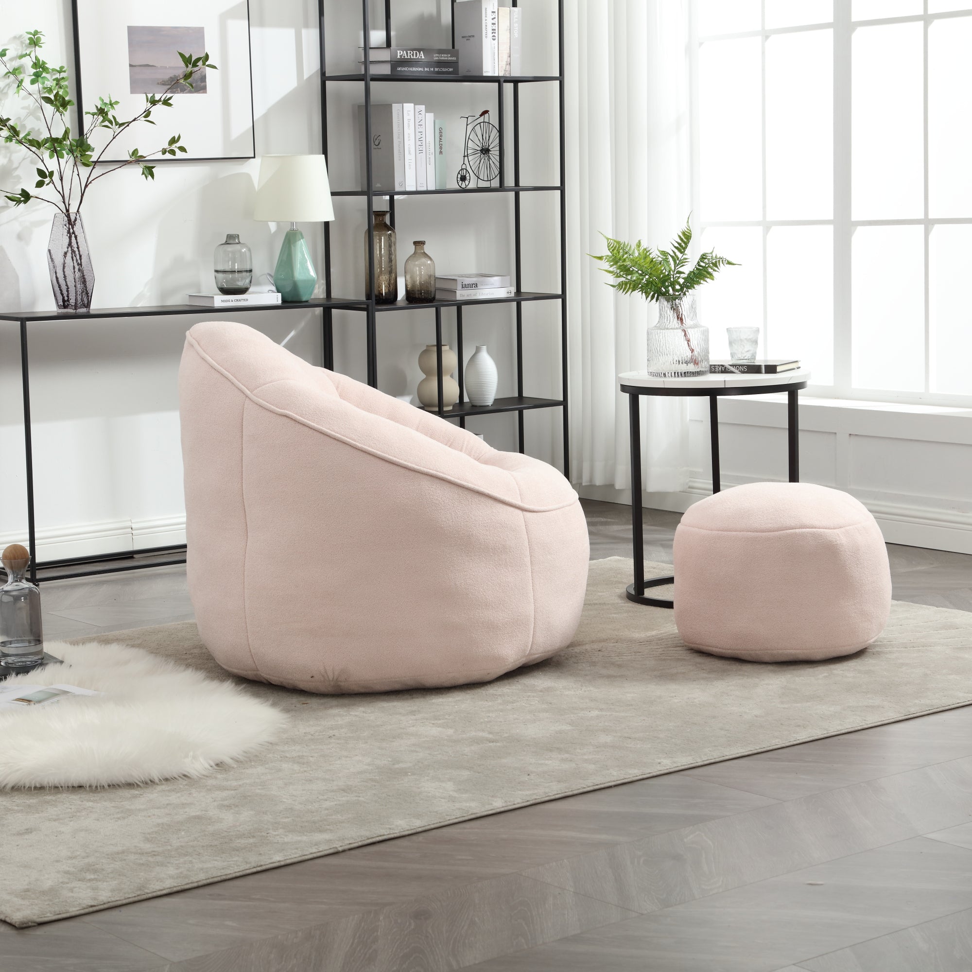 Bedding Bean Bag Sofa Chair with Footrest