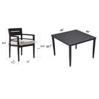 5-Piece Outdoor Patio Aluminum Furniture Dining Set