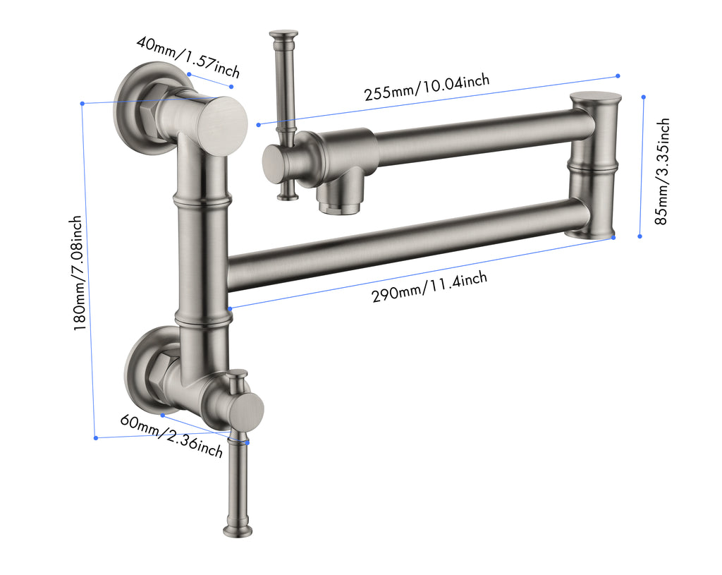 Modern Wall Mounted Pot Filler Faucet