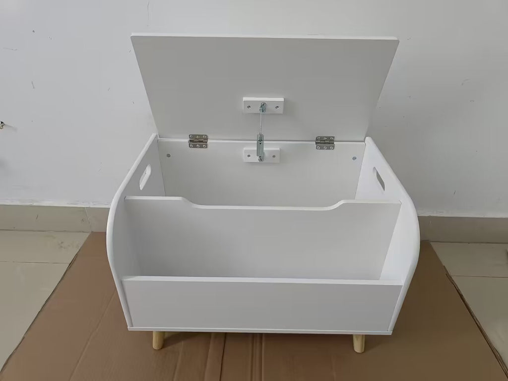 Wooden Toy Box with Front Bookshelf