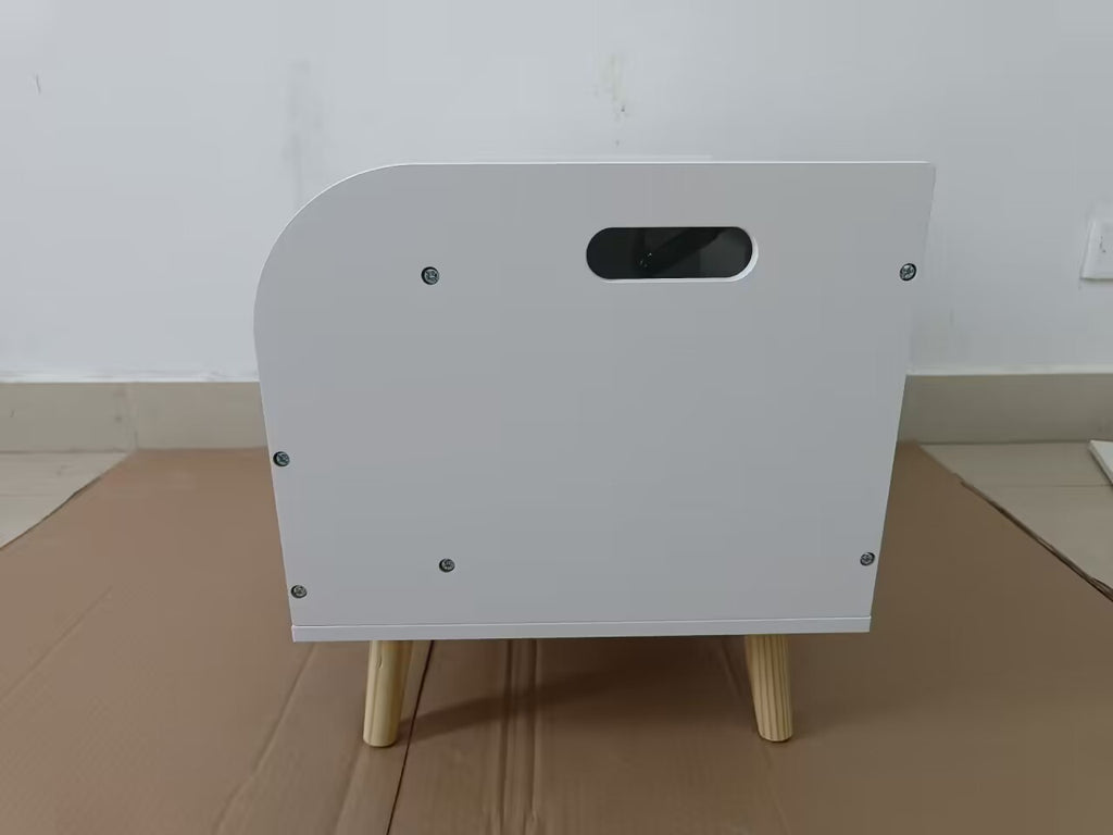 Wooden Toy Box with Front Bookshelf
