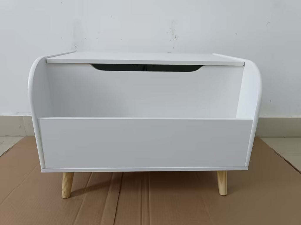 Wooden Toy Box with Front Bookshelf