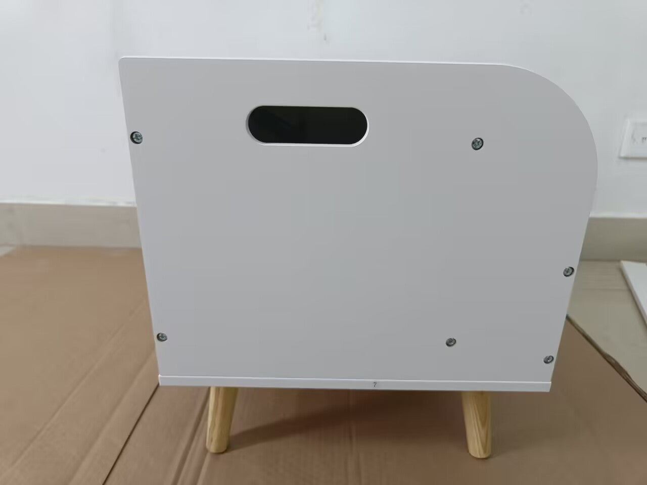 Wooden Toy Box with Front Bookshelf