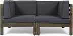 Oana 2-Piece Love Seat Set - Dark