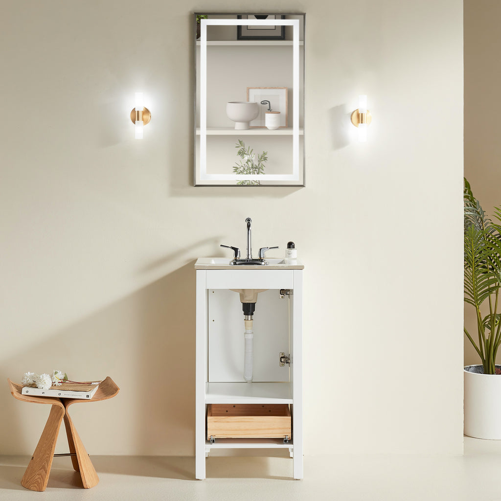 Fully Assembled 18-Inch Bathroom Vanity