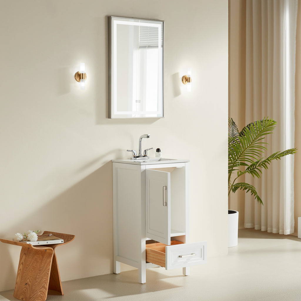 Fully Assembled 18-Inch Bathroom Vanity