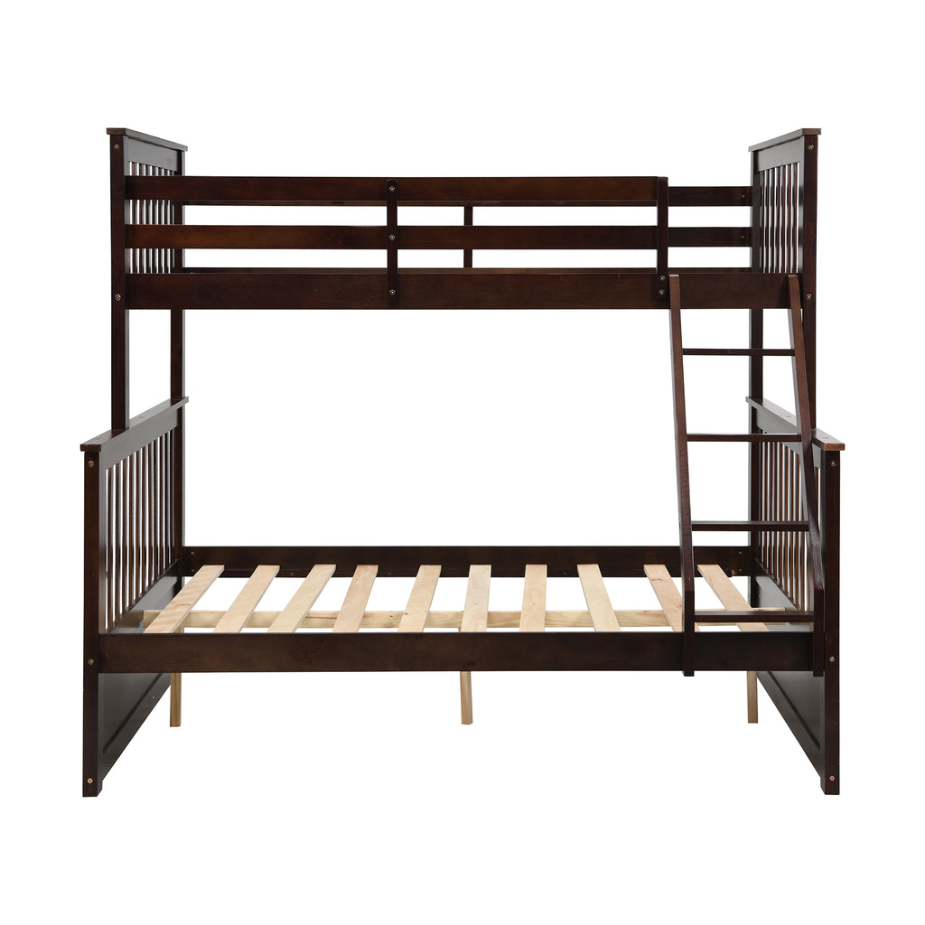 Twin Over Full Bunk Bed with Storage Drawers – Espresso