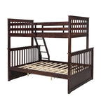 Twin Over Full Bunk Bed with Storage Drawers – Espresso