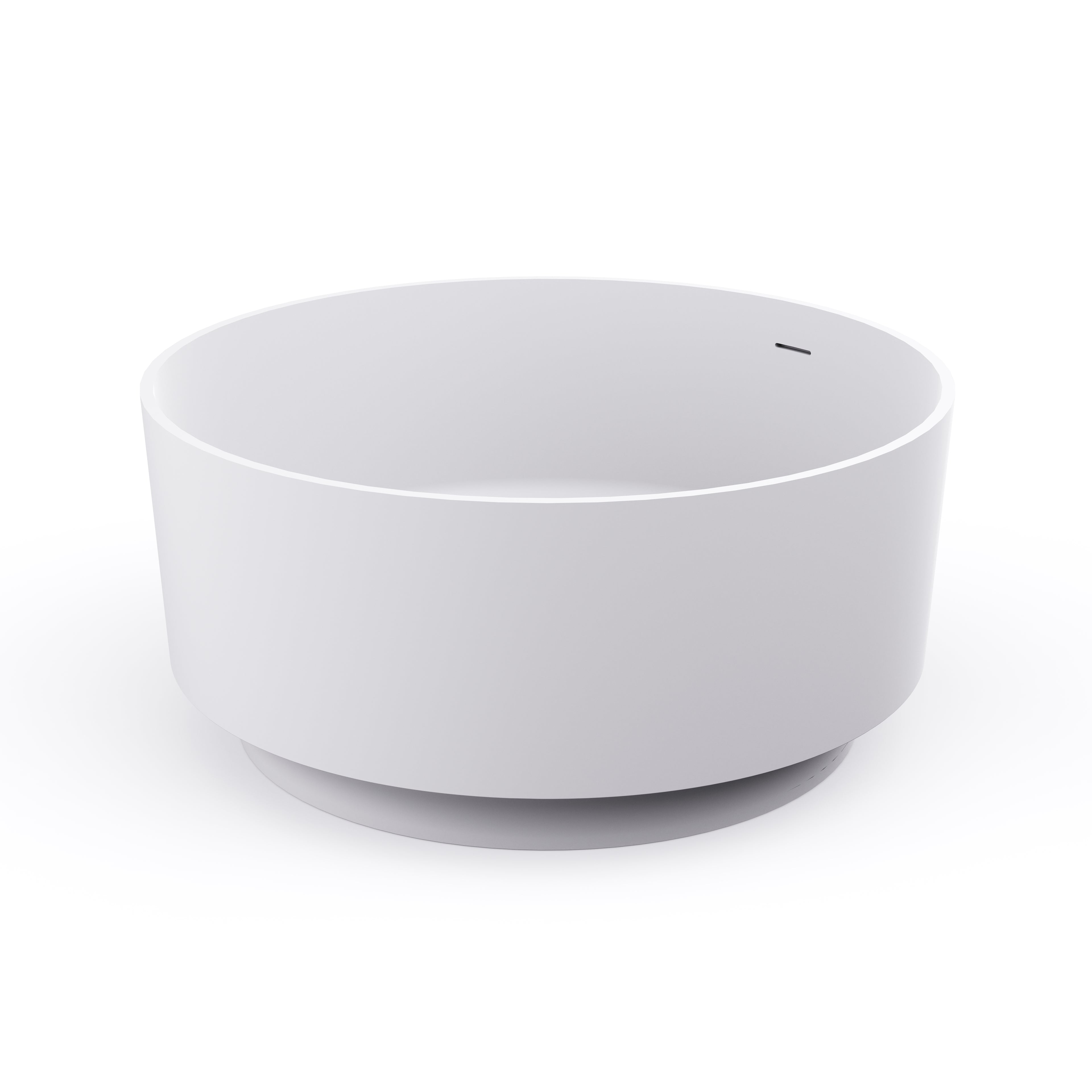49 Inch Round Freestanding Solid Surface Soaking Bathtub