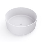 49 Inch Round Freestanding Solid Surface Soaking Bathtub