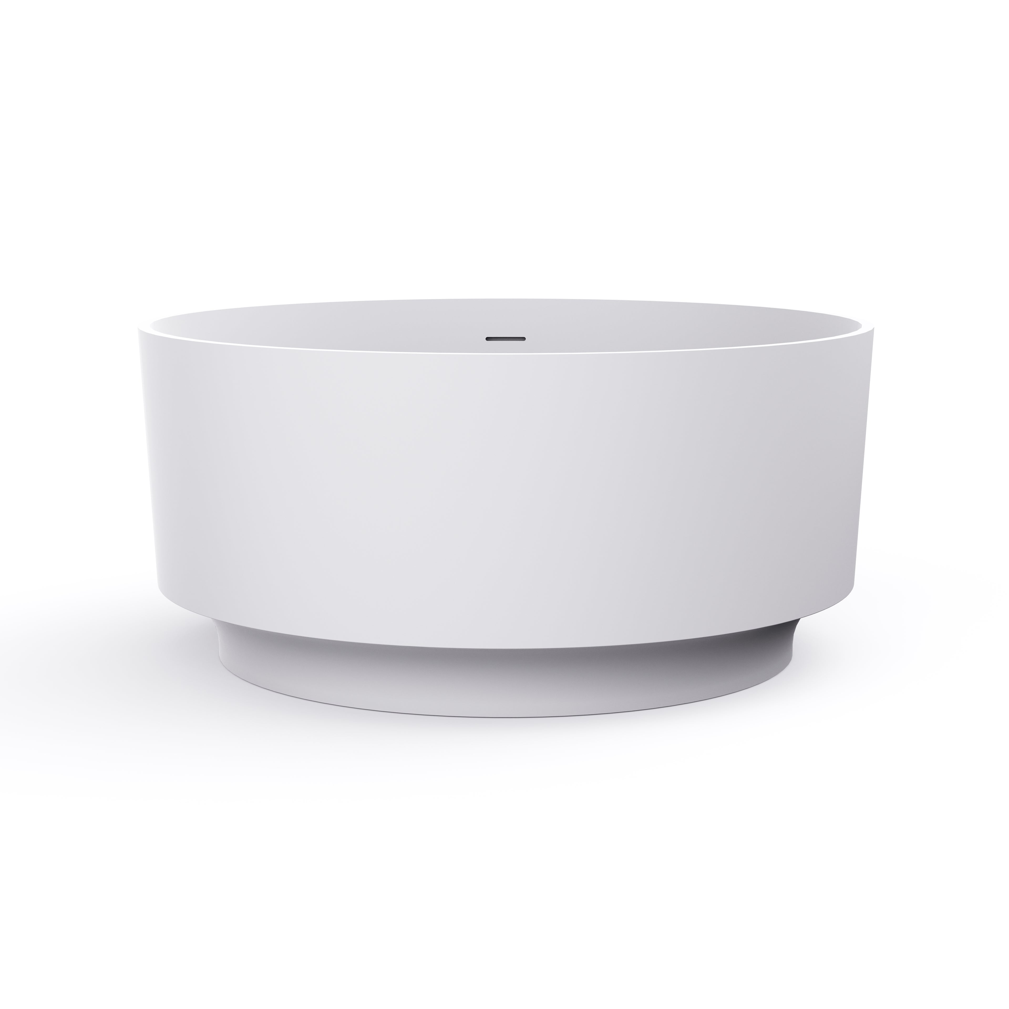 49 Inch Round Freestanding Solid Surface Soaking Bathtub