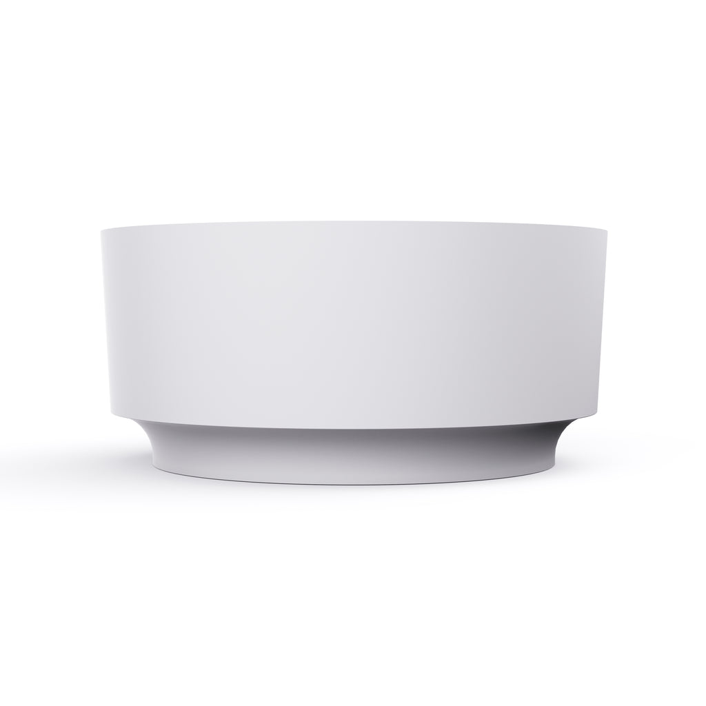 49 Inch Round Freestanding Solid Surface Soaking Bathtub