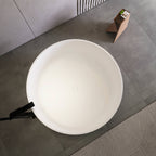 49 Inch Round Freestanding Solid Surface Soaking Bathtub