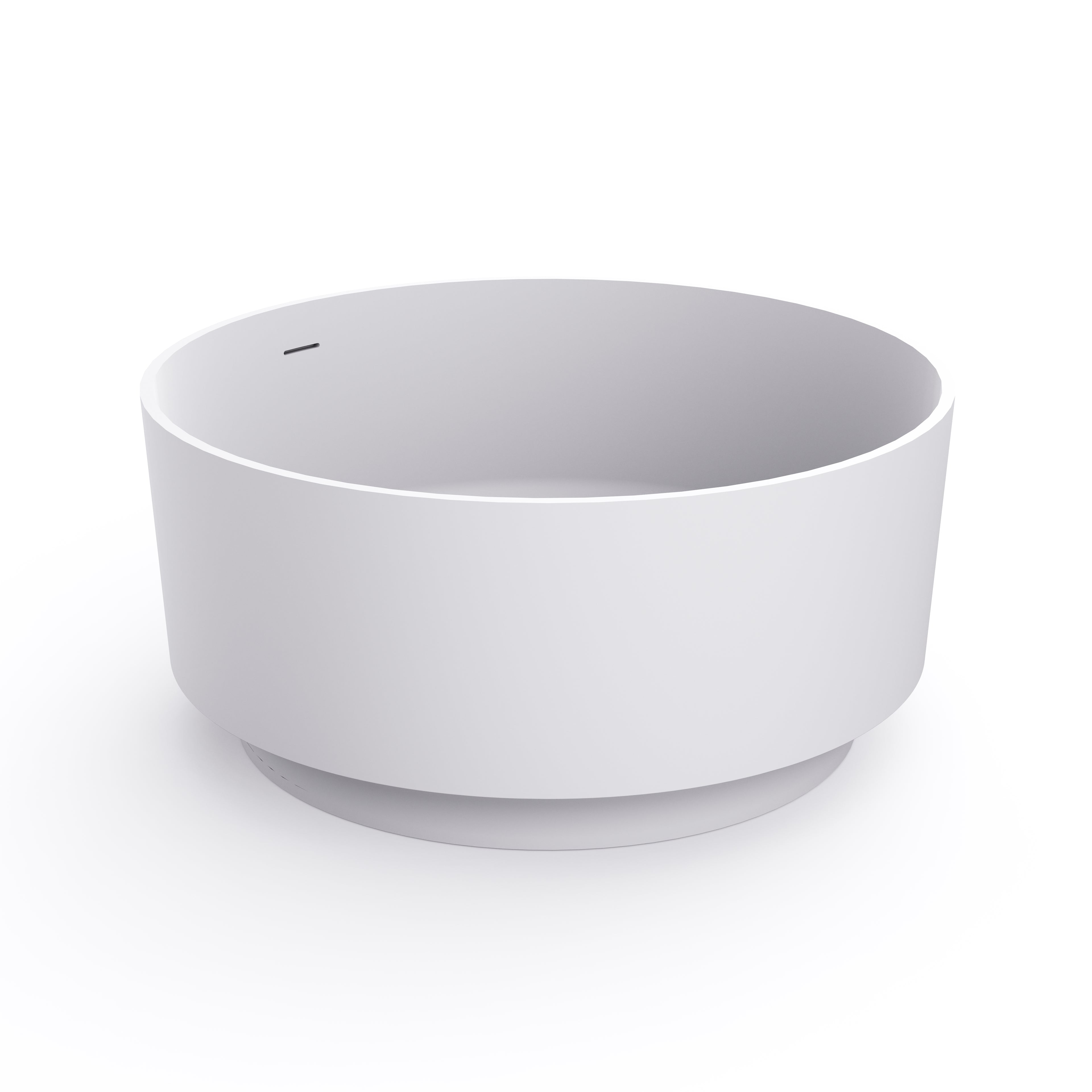 49 Inch Round Freestanding Solid Surface Soaking Bathtub