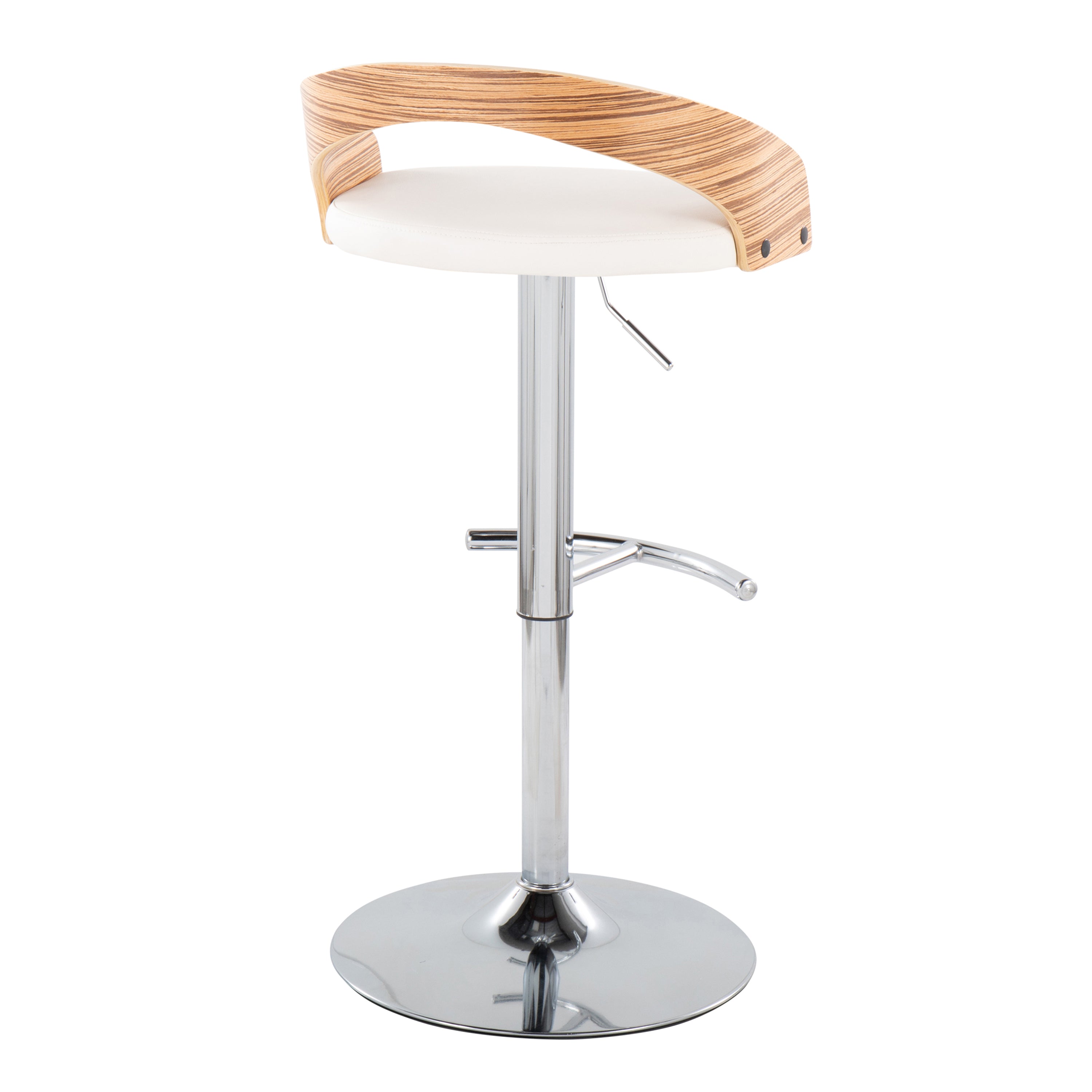 Contemporary Adjustable Barstool with Swivel