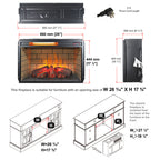 26 Inch Infrared Quartz Heater Fireplace Insert - Woodlog Version