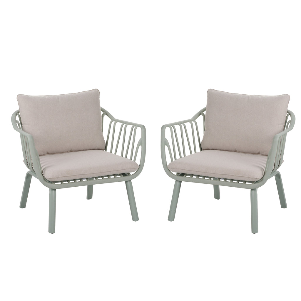 Huron Outdoor Patio PP Club Chair Set