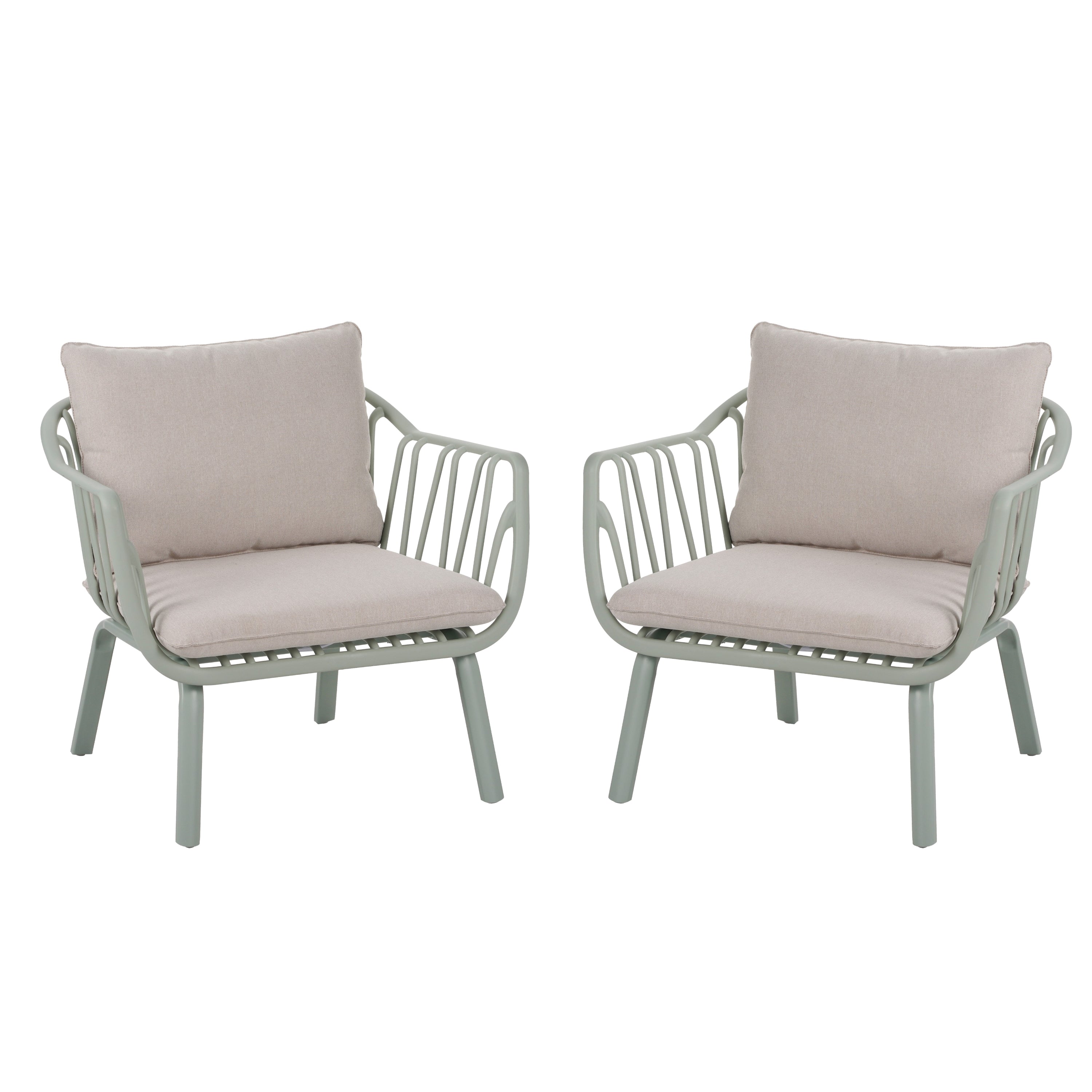 Huron Outdoor Patio PP Club Chair Set