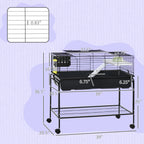 PawHut Two-Story Small Animal Cage Removable from Stand