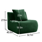 Soft Teddy Fabric Boneless Sofa