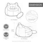 41.7'' W Boneless Single Sofa, Faux Fur Bean Bag Chair