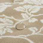 Yolanda 24" Round Upholstered Accent Ottoman, Champagne