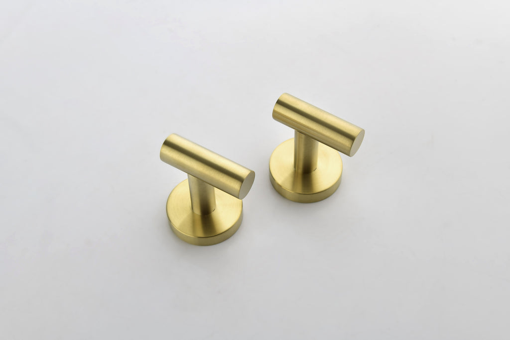 6-Pack Wall-Mounted Stainless Steel Bathroom Towel and Coat Hooks